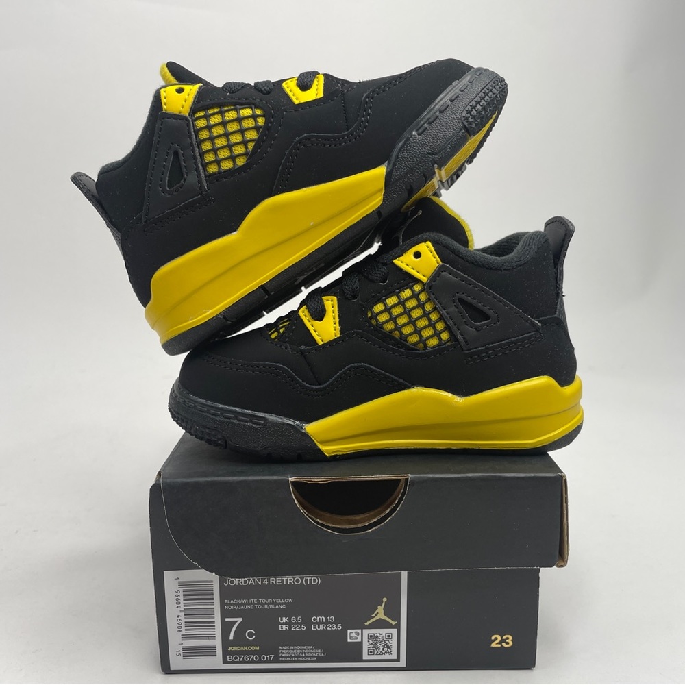 Nike Air Jordan 4 Retro TD “Thunder/Tour Yellow” 2023 - Picture 3 of 4